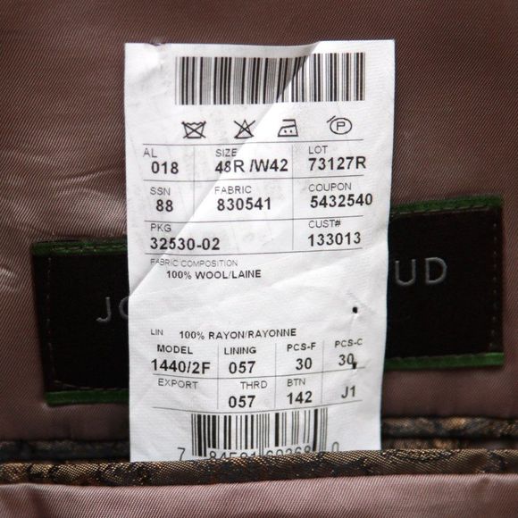 48R Joseph Abboud Men's Blazer Sport Coat Jacket Wool Made in USA C050324 - Picture 8 of 10